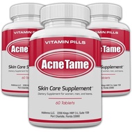 Acnetame Acne Pills- Acne Tame 3 Pack Supplement- Clear Skin Vitamins Pill for Oily Skin Treatment, 