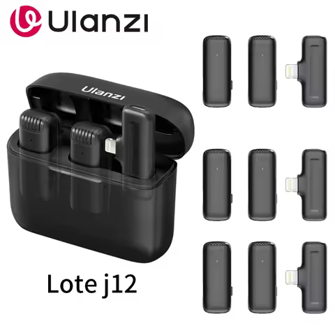 Ulanzi J12 Wireless Lavalier Microphone 5/10/15 PCS Pack Lapel Microphones Set Short Video Recording