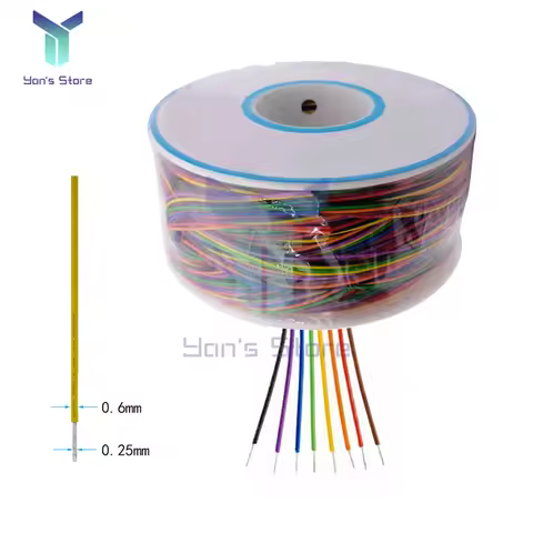 250M 30AWG Wire Cable 8 Color PCB Soldering Fly Iine 0.55mm Breadboard Jumper Colored Insulation Wra