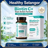SuperVita Biotin C+ Original | 1000mg | Vitamin B7 + Vitamin C + Zinc | 30 Tablets