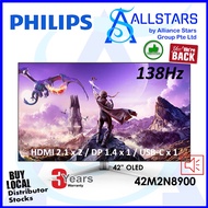 Philips 42M2N8900 41.5 inch OLED Evnia 4K Monitor (138Hz. DP x1, HDMIx2, USB-C 90W PD) (Warranty 3ye