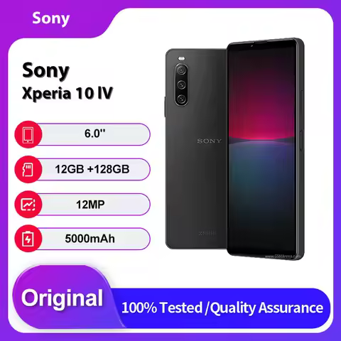 Original Unlocked Sony Xperia 10 IV 5G XQ-CC54/XQ-CC72/ SOG07 12MP Bluetooth 5000mAh Mobile Phone 6.