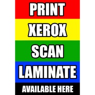 SIGN PRINT XEROX SCAN LAMINATE AVAILABLE HERE SIGNAGE PVC TYPE OR PLASTIC LAMINATED 250GSM