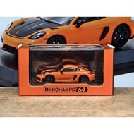 1/64 MINICHAMPS X TW Porsche Cayman GT4 RS Pastel Orange Limited 1500 pcs. 全新未拆封，包普快。
