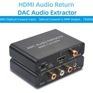❤192KHz HDMI ARC Audio Extractor HDMI ARC To Coaxial Optical Toslink Digital SPDIF Switch 3.5mm ☂j