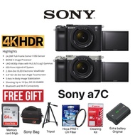 SONY A7C 28-60MM 24.2MP FREE EXTRA BATTERY ORIGINAL FULL FRAME EXMOR R BSI SENSOR UHD 4K 693-POINT H