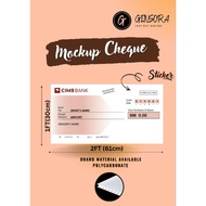 Mockup Cheque 1FTx2FT|•Charity Cheque|•Fund Raising Event