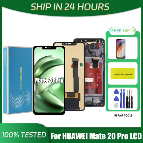 Tested For Huawei Mate 20 Pro Lcd Display Touch Screen With Frame For Huawei Mate 20Pro Digitizer As