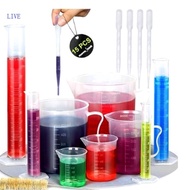 Best 11Pcs Graduated Cylinders Beakers and Pipettes Set for School Science Labs