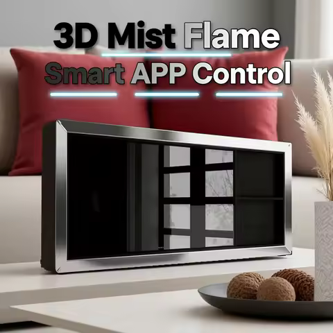 Water Electric Fireplace 3D Mist Fireplace Embedded Realistic Mist Flame Remote Control APP Interior