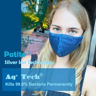 Patito - 銀離子可耐洗殺菌口罩 ,靛藍牛仔-AT2022