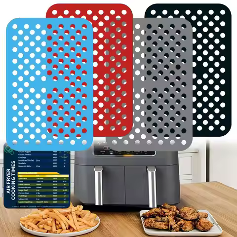 Soft Kitchen Nonstick Reusable Air Fryer Mat Silicone Liners For Ninja DZ201 Foodi For Ninja Foodi D