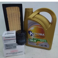 MITSUBISHI XPANDER OIL FILTER + AIR FILTER + KOYOMA 0W20 FULLY SYNTHETIC ENGINE OIL X-PANDER X PANDE