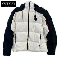 Polo Ralph Lauren 白色尼龍大馬標連帽羽絨服，M 碼 [二手]