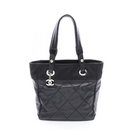 【二手】香奈兒 (Chanel) CHANEL 托特包 Paris Biarritz PM A34208 黑色 PVC 塗層帆布皮革 Paris Biarritz 托特包 PM 女士二手 A