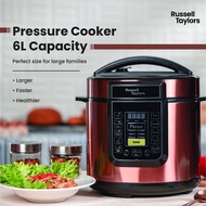 Russell Taylors 6L Electric Pressure Cooker PC-60 Stainless Steel Pot - Multi Cooker Rice Cooker