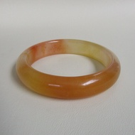 Burmese Jade Bracelet Nephrite Inner Ring Size 61.9mm Width 15mm Honey Color Beautiful Suitable For 