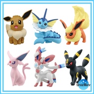 TAKARA TOMY Collection of Pokemon Eevee Evolutions Anime Figures / Eevee Vaporeon Flareon Espeon Umb