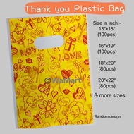 Gift Bag/ Thank you Bag/ Goodie Bag Plastic Bag (13x18)(16x19)(18x20)(20x22)