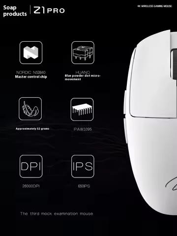 Zaopin Z1 Pro MAX Wireless Mouse Three Mode Mouse 4K PAW3395 8K Paw3950 Lightweight Gaming Mice 15 P