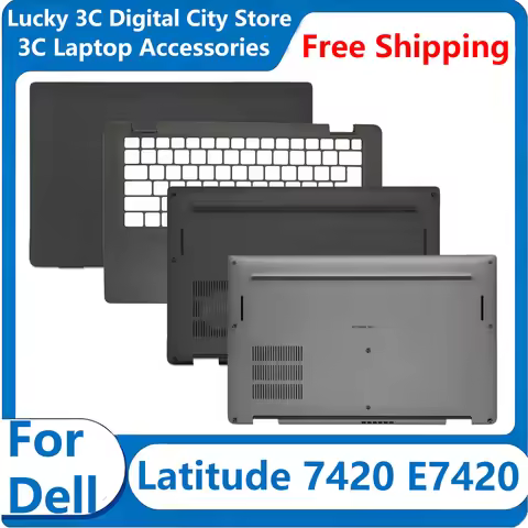 New For Dell Latitude 7420 E7420 Laptop Replacement LCD Back Cover Palmrest Case With SC Bottom Case