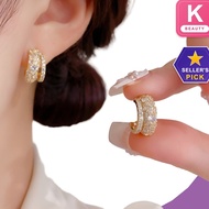 [trendigo] Women's Daily 14K Gold Plated Full Cubic Ring, 1pc / Korean Ring / 14K Gold Plated