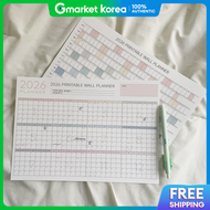ART BOX | Artbox/Pileo 2026 2027 A4 Single Sheet Annual Planner Calendar Poster