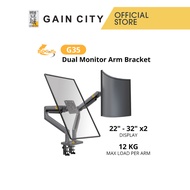 North Bayou Monitor Arm G35 - Grey (dual)