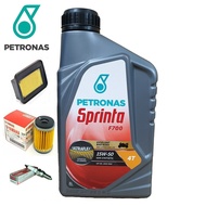 YAMAHA LC135 SERVICE PACK/ PETRONAS SPRINTA F700 SEMI SYNTHETIC 4T / OIL FITER / AIR FILTER / NGK PL
