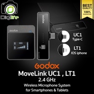 Godox Microphone MoveLink UC1, LT1 สำหรับ Smartphones & Tablets ,Wireless Microphone 2.4GHz - รับประ