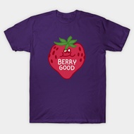 Vintage Berry Good T-Shirt-Retro Scratch N' Sniff Sticker Authentic Cotton 1 Solid Color Beautiful