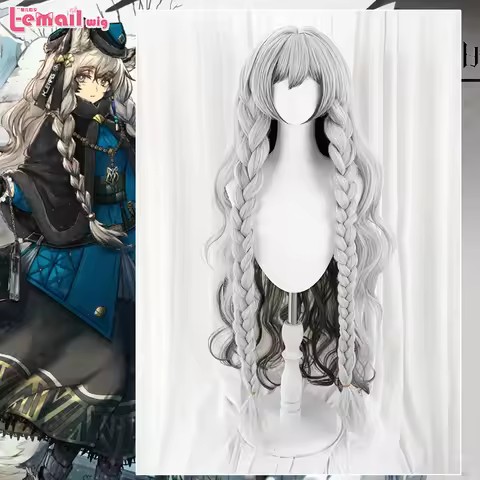L-email Pramanix Cosplay Wigs Game Arknights Cosplay Wigs for Comic Con Coser Costume 100CM black to