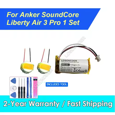 For Anker SoundCore Liberty Air 3 Pro 70mAh 500mAh Battery