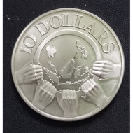 Singapore 1977 silver coin.