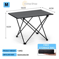 TopStyle Meja Lipat Aluminium Set Meja Kursi Lipat Meja Camping Piknik Outdoor Portable Large Size