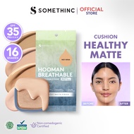 SOMETHINC REFILL HOOMAN Breathable Cushion Cover SPF 35 PA++++ -Cushion Dengan Skin Matte Finish Ant