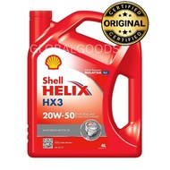 Shell Helix HX3 20W50 Engine Oil (4Liter) For Proton , Toyota , Honda , Perodua , Kia , Hyundai