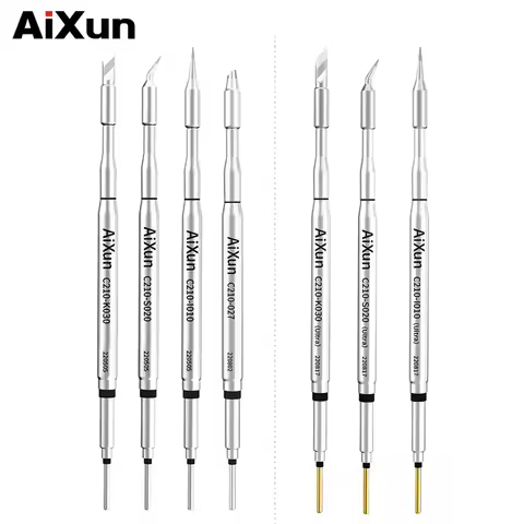 AiXun C210 Ultra Red Copper Soldering Iron Tips For Aixun T3B Solder Station Replacement Heating Cor