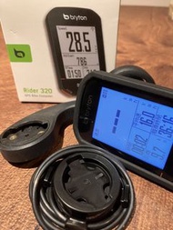 Bryton Rider 320 GPS 碼錶 （連保護套及兩款支架）