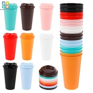 24 Pcs Reusable Coffee Cups with Lids 16oz To Go Coffee Cups Plastic Coffee Mugs for Hot and Cold Be