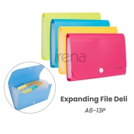 DELI Expanding File A6-13P A6 Compartment Document Folder/