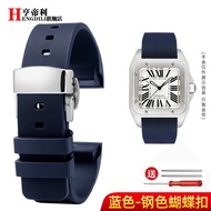 Feyuj 20mm 23mm Nam Nữ wathband Vòng đeo tay cho Cartier santos 100 w20073x8 w20106x8 w2020008 cao s