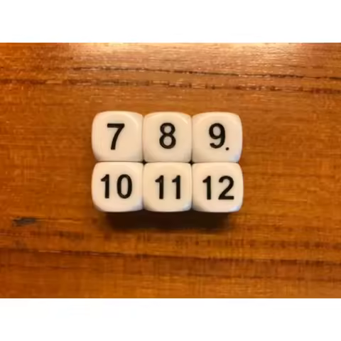 4PCS/LOT Board Playing Game Accessory 16mm D6 Dice Six Sided Dice White 7 8 9 10 11 12 Numbers for F