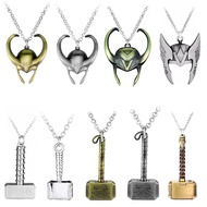 Keychain Avengers 4 THOR THOR THOR Thor's Hammer Helmet Necklace Cufflinks Small Gifts