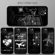 BK-1 Mobile Phone Tempered Glass Case, Popular Aircraft  Travel Case for IPhone 14 13 12 11 Pro XS M