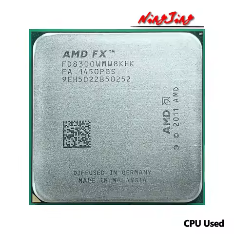 AMD FX-8300 FX 8300 FX8300 3.3 GHz Used Eight-Core 8M Socket AM3+ CPU 95W Bulk Package FX-8300