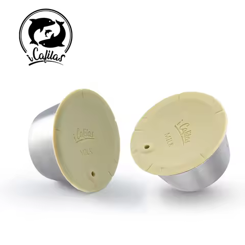 icafilas Reusable Milk Pod Coffee Capsule for Nescafe Dolce Gusto Stainless Steel Refillable Coffee 