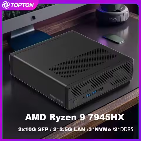 AMD Ryzen 9 9955HX 7940HX MINISFORUM MS-A2 Mini PC 2x10G SFP 2*2.5G LAN 3*NVMe Windows 11 Workstatio