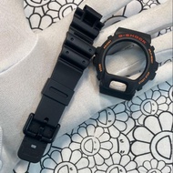 Casio G-Shock DW-6900-1 FOXFIRE BLACK Watch Band & Bezel Watch Band Case Cover DW-6900