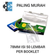 Kertas Hornet Tranparan 100% Cellulose Bukan Plastik Size 78MM/ 1 1/4